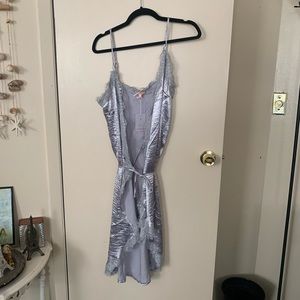 Silver wrap dress